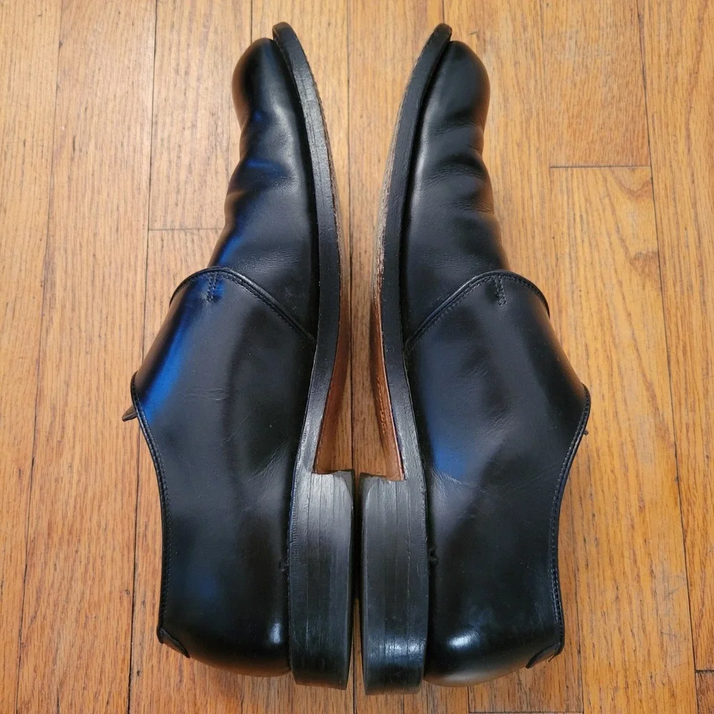 Allen Edmonds 10B Monk Strap Black Leather GARNER Dress Shoes Academia Business